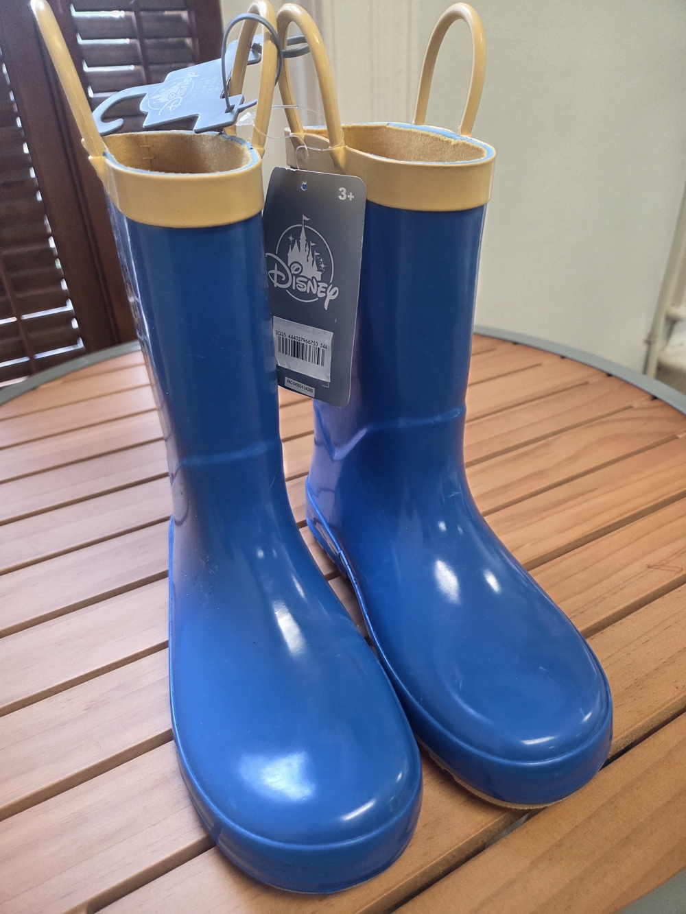 Disney Kids' Blue Rain Boots with Yellow Trim